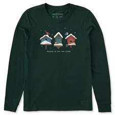 Life is Good. Women's Winter is For The Birds Long Sleeve Crusher Tee