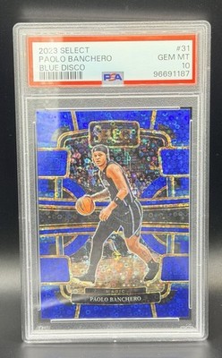 2023-24 Panini Select Concourse Paolo Banchero #31 Blue Disco Prizm 05/25 PSA 10