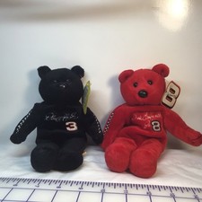 Dale Earnhardt #8 #3 Black and Red 8” Teddy Bear Plush 23 Karat Gold’n Bears