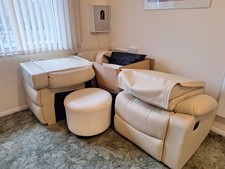 3 seater manual recliner sofa and free second hand footstool