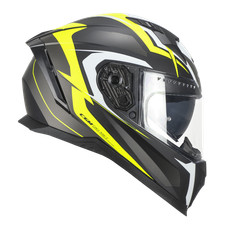 CASCO MOTO INTEGRALE CGM BLAST SPORT NERO GIALLO FLUO OPACO PROTEZIONE VISIERINO
