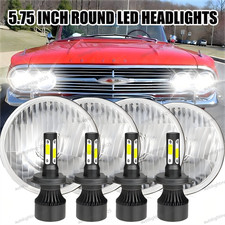For Chevy Impala El Camino 5.75 5 34 Led Headlights Hilo Sealed Beam 4pcs