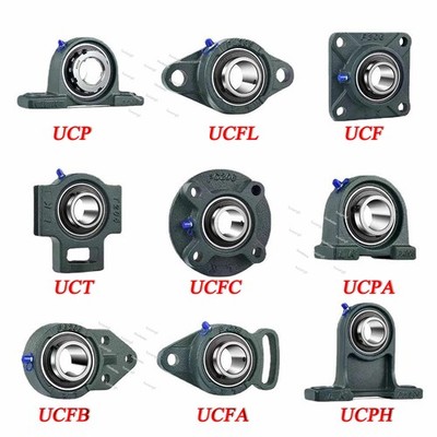Pillow Block Flange Bearing UCP UCFL UCT UCF UCFC UCPA UCFB 15-100mm Solid Base