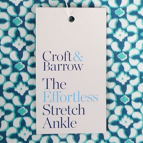 Croft Barrow Ankle Pants Womens 6 Blue Multi Geometric Effortless Stretch Casual - Picture 10 of 14