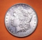 1885-P Morgan Silver Dollar - AU/BU - Free Shipping