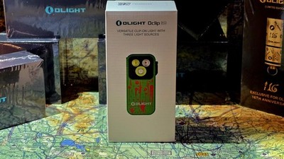 Olight Oclip Pro Zombie Green Clip on Light, Floodlight Spotlight/Red Light,500L