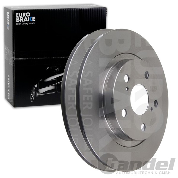 2X Eurobrake Bremsscheiben 290Mm Voll Hinten Passend FÜR Toyota Avensis |-image