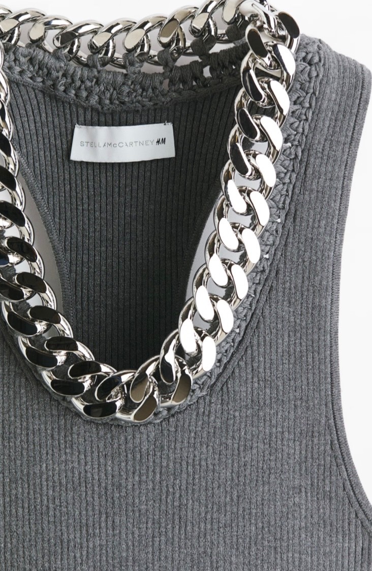  × Stella McCartney Chain Ribbed 即完売品 Stella McCartney X H&M chain-detail ribbed dress | eBay