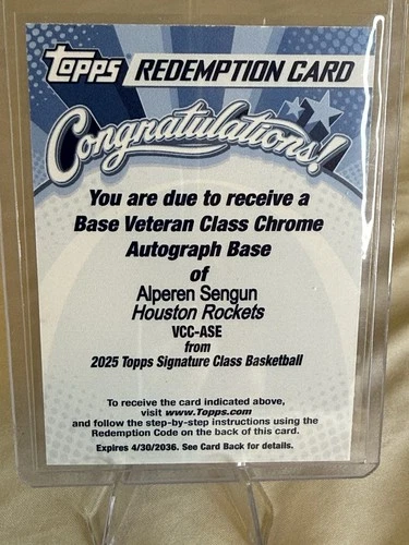 2025 Topps Signature Alperen Sengun Base (RAW)
