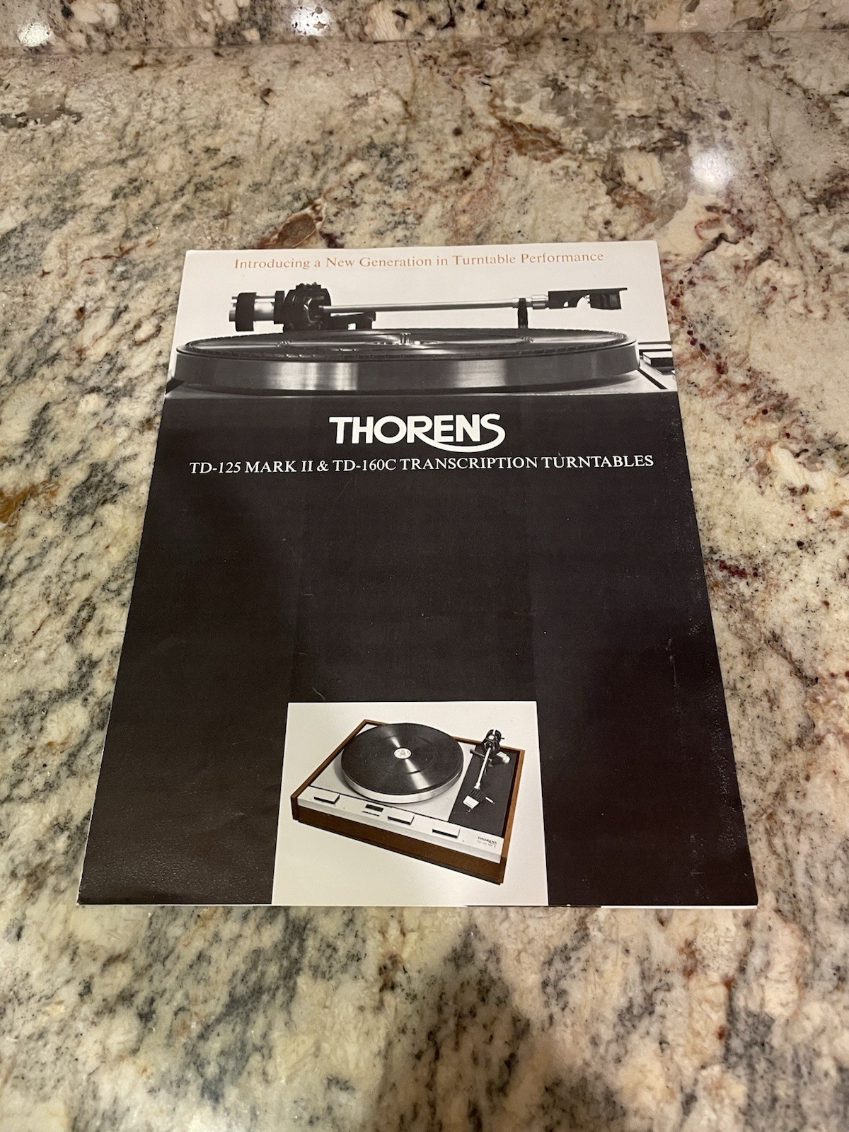 Thorens TD-125 MK II And TD-160C Original Sales Brochure Foldout