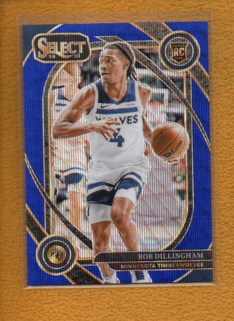 Rob Dillingham 2024-25 Panini Select Rookie Courtside Blue Wave Prizm RC 288 /75