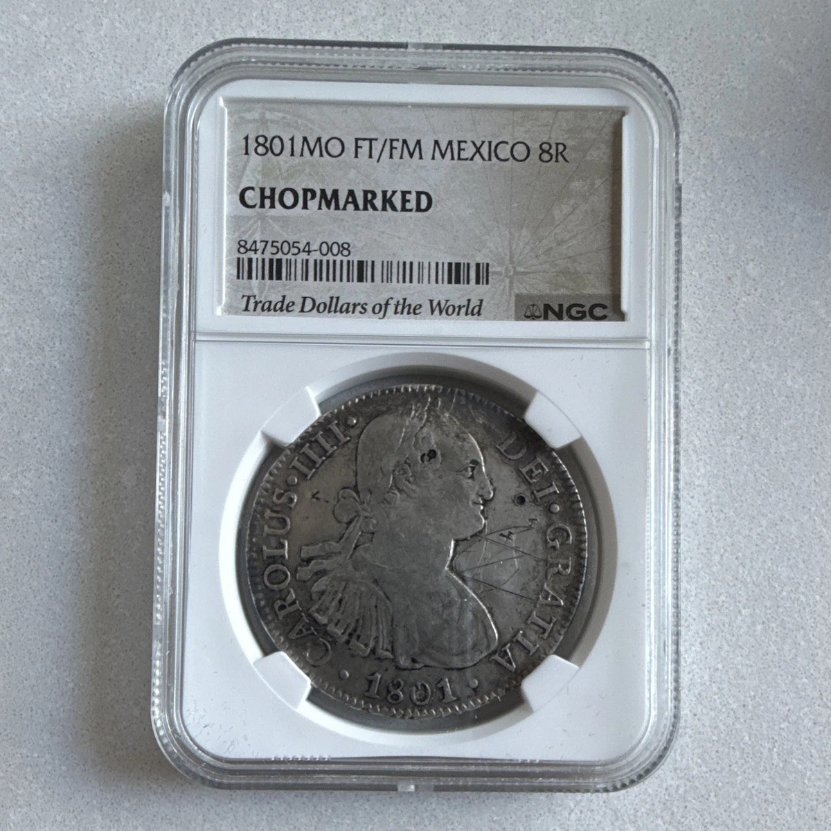 8 Reales Silver 1801 Year Colonial Mexico Coins (Pre - 1821) for
