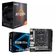 🔥 AMD Ryzen 5 5500 6-Core 4.2 GHz CPU + ASRock B550M-ITX/ac Motherboard 🔥