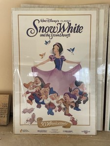 Disney 50th Anniversary Snow White & 7 Dwarfs Poster Original Packaging