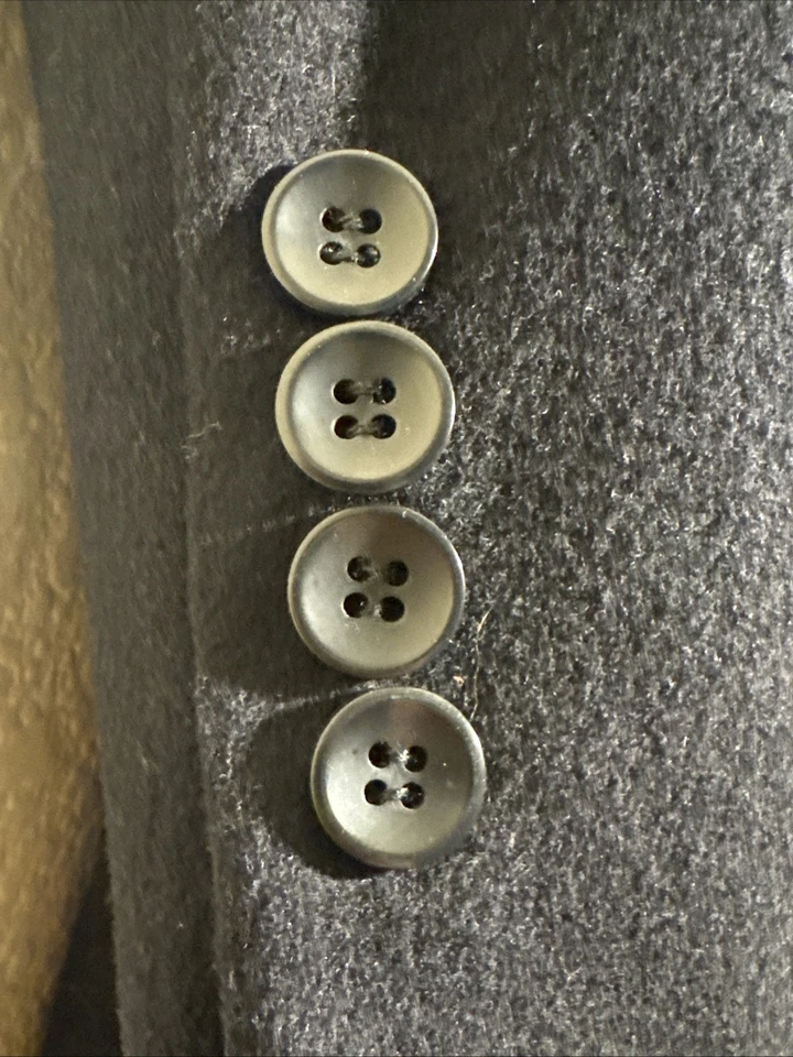 Chaqueta Blazer Para Hombre Oscar De La Renta Negra Lana Efectivo Mezcla Nylon 43L Lituania Foto 4 de 4