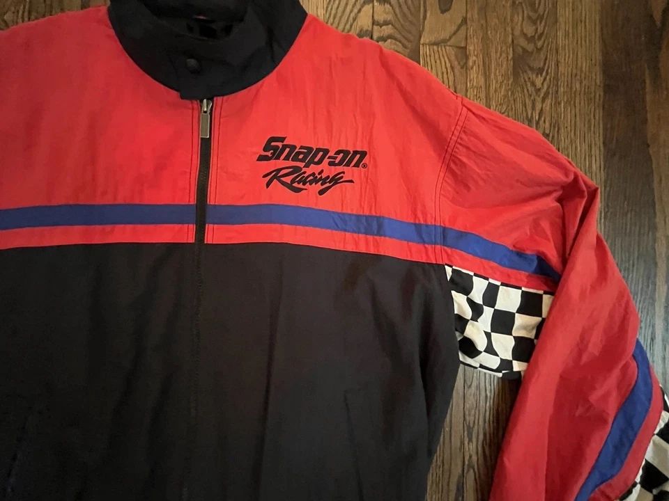 Snap On Racing Vintage 90s Y2K Mens Jacket Size Large Black Red - Image 2 of 4