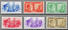 ITALIA, FRANCOBOLLI HITLER MUSSILINI ROMA BERLINO ASSE .MNH, GOMMA PIENA. ..1945. SUPER.