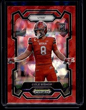2024 Panini Prizm Draft Picks Cole Bishop Red Ice Utah Utes #179