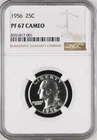 1956 Proof Washington 25¢ NGC PF 67 Cameo