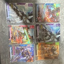 Bandai Gundam War TCG Unit Card Lot - 6 Holo English Gundam X, Epyon, Virtue