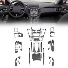 For Cadillac Cts 2008-2013 Real Black Carbon Fiber Whole Interior Trim Set 31pc