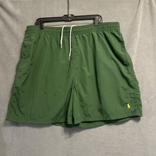 Polo Ralph Lauren Swim Trunks Mens 3XB 3X Big  Tall Dark Green Drawstring Beach