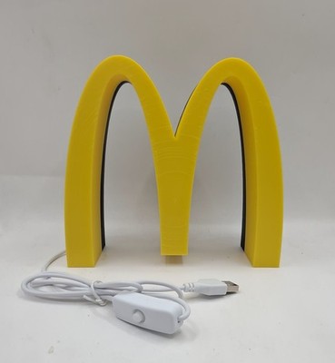 McDonald's LOGO Sign Desk Shelf Art Light Box USB Powered ON/OFF