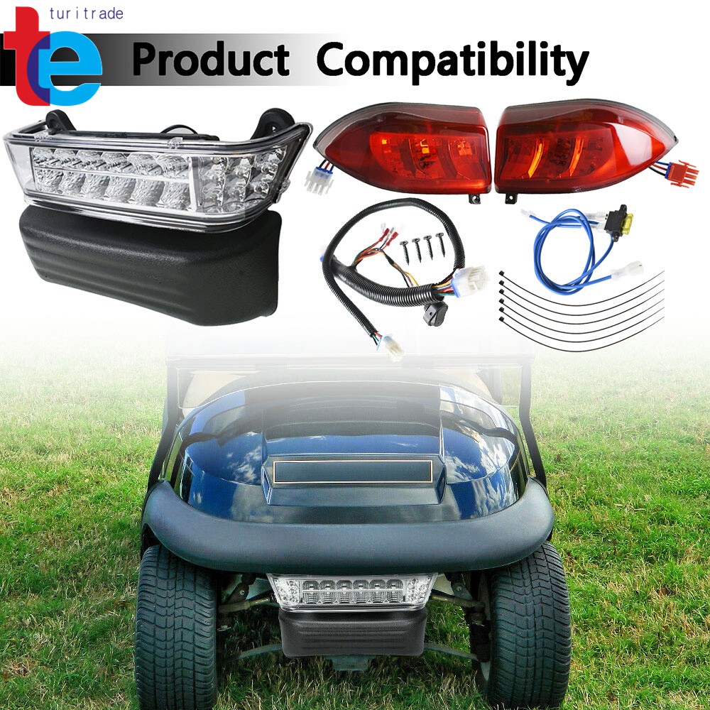 For Club Car Precedent Golf Cart LED Headlight Tail Light Kit 2004-2008