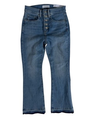 Loft Blue Light Wash High-Rise The Kick Crop Denim Jeans Women's Size 25