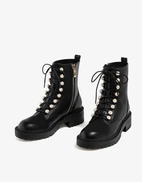 Women Stradivarius Boots Black Artificial Leather