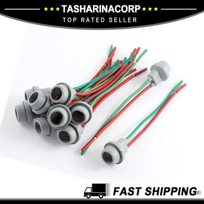 DC 12V W5W T10 194 168 Light Socket Lamp Holder Wire Harness Connector 10Pcs