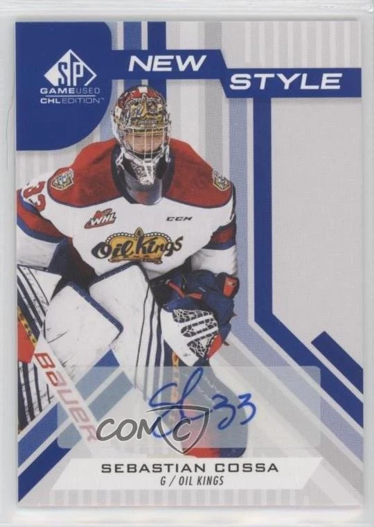 2021-22 SP Game Used CHL Edition New Style Blue Sebastian Cossa #NS-SC Auto 06qf - Image 1 of 3