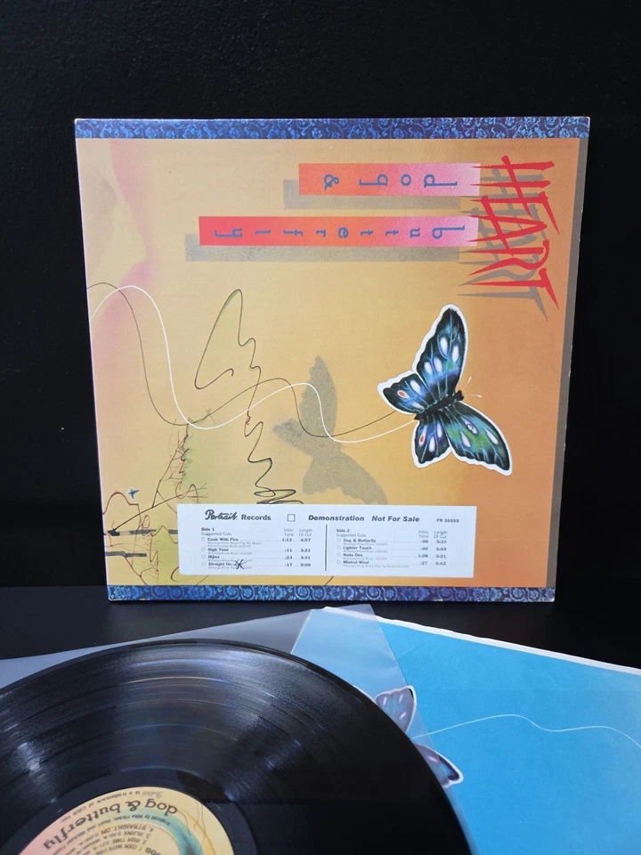 Heart Dog & Butterfly Lp Vinyl 1978 1st PROMO Press Stamp/Timing Strip/Insert EX - Image 2 of 4