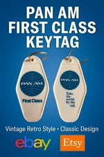 PAN AM “first class” inspired keytag