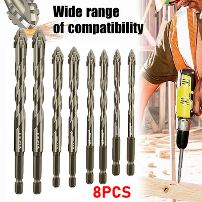 Quad Edge Sawtooth Drill Bit,High Strength 4 Flute Serrated Eccentric Drill Bit