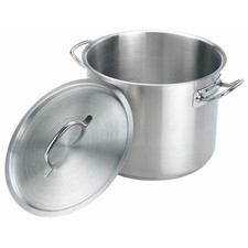 Crestware Sspot08 Stock Pot W/Cover, 8 Qt, 11 In., Ss