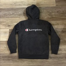 NWOT Champion Boys Fleece Lined Pullover Hoodie Dark Grey Size M 10/12