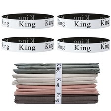 4pcs Bed Sheet Organizer Bands and Size Label Bed Sheet Straps King Good