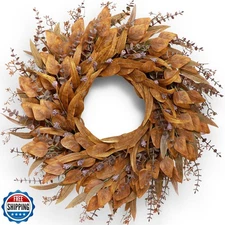 26'' Eucalyptus Wreath for Front Door - Autumn Large Artificial Eucalyptus Ou