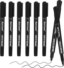 6 St&uuml;ck Permanent Marker Fein, 0.5/1.0mm Doppelspitze Permanenter Marker