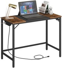 Modern Study, Home Office Desk with Power Outlet, Computer Desk