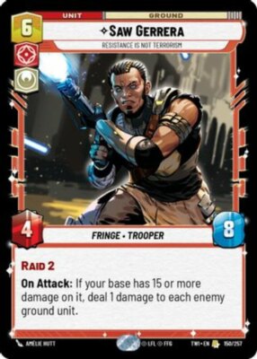 x1 Saw Gerrera - Resistance is Not Terrorism R Star Wars Twilight of the Republi