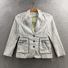 Cabi Carol Anderson By Invitation Code Jacket Blazer Womens 6 White Collared
