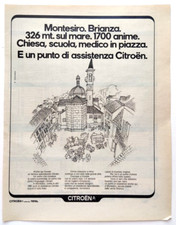 Pubblicita' Citroen Punto Assistenza Montesiro Brianza Advertising 1976 (R5)
