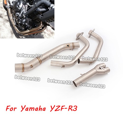 Motorcycle Full Exhaust System Connecting Pipe Steel For Yamaha YZF-R3 ...