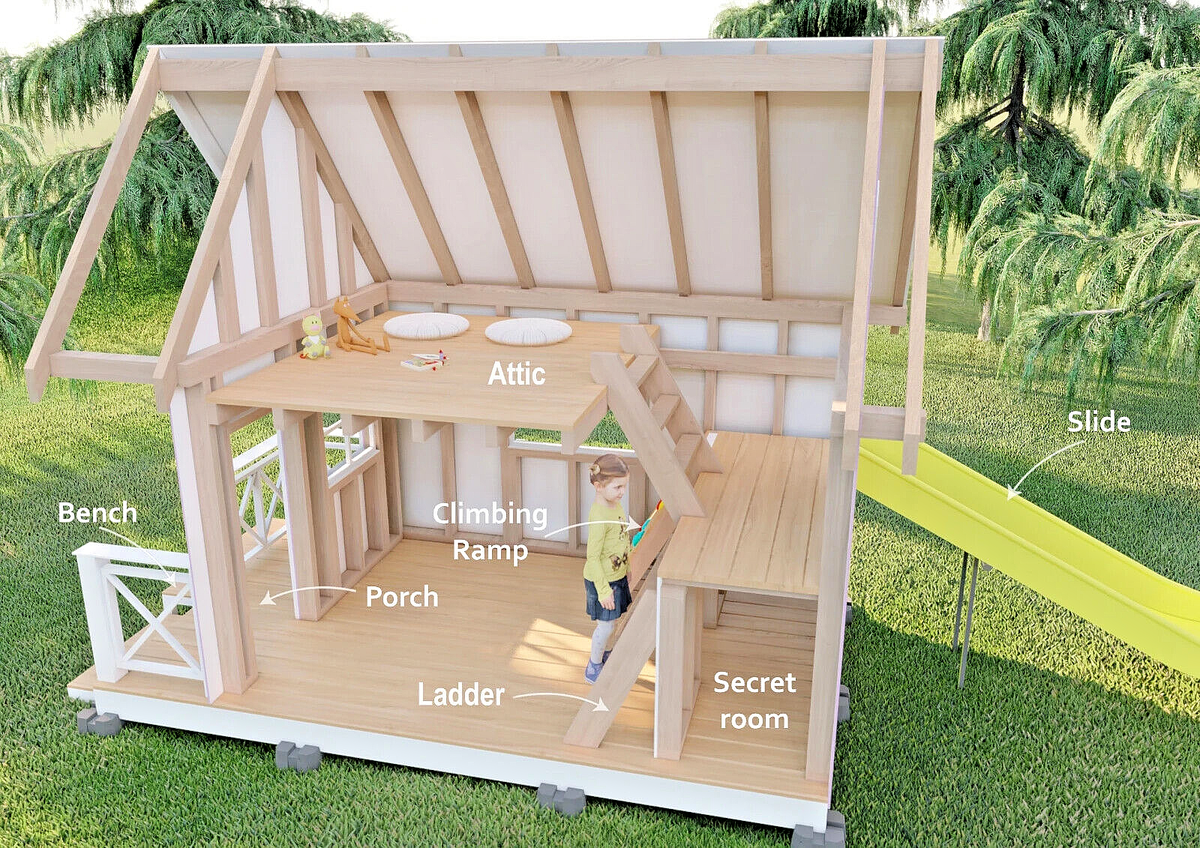 Pallet Playhouse Free Cubby House Plans Pdf Blueprint Free