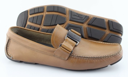 Men's SALVATORE FERRAGAMO 'Sardegna' Brown Leather Loafers Size US 7 - D