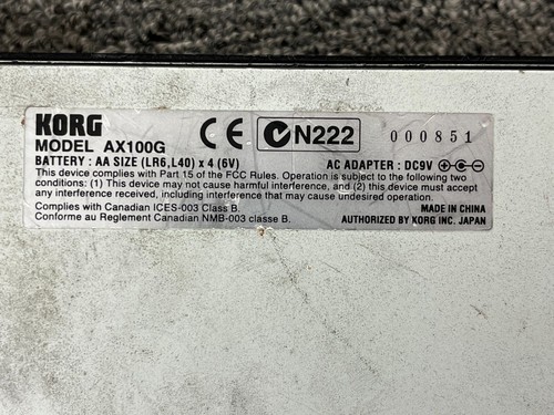 Korg AX100G Effect Pedal NO POWER SUPPLY AND NO WAY TO TEST CONDITION UNKNOWN - Picture 3 of 3