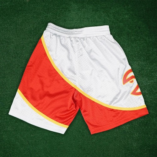 Atlanta Hawks NBA Mitchell&Ness White/Red Men's Shorts - Picture 2 of 5