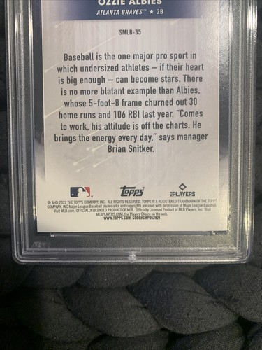 Ozzie Albies 2022 Topps Series 2 - Stars of MLB - SMLB-35 PSA 10 Gem Mint Graded - Picture 22 of 24